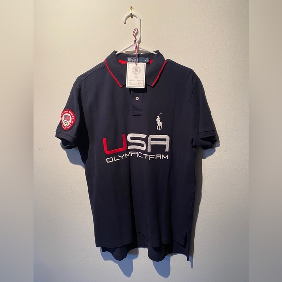 New Ralph Lauren USA Olympic Team Polo Shirt - Mens Medium - Picture 1 of 5